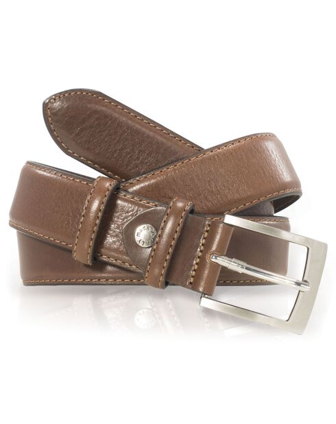 Ceinture en Cuir pleine fleur marron