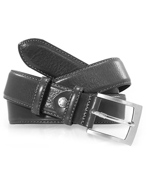 Ceinture en Cuir pleine fleur noire