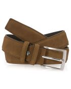 Ceinture en Cuir & Croute de Cuir marron