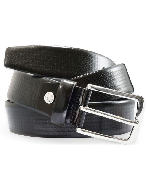 Ceinture en Cuir & Croute de Cuir noire