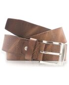 Ceinture en Cuir pleine fleur tabacco