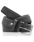 Ceinture en Cuir pleine fleur noire