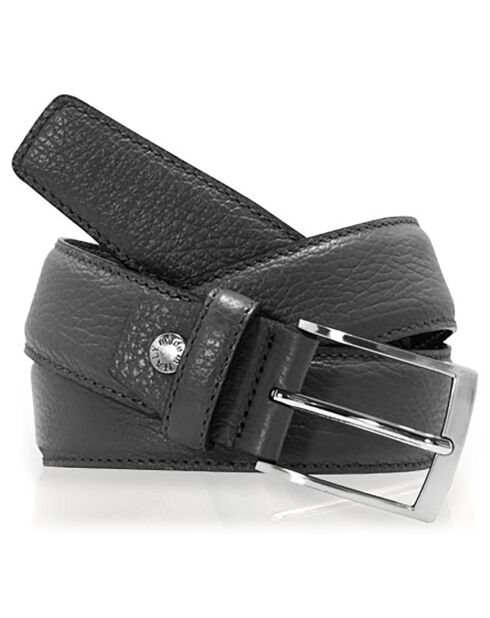 Ceinture en Cuir pleine fleur noire