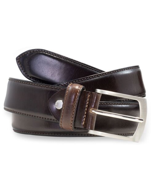 Ceinture en Cuir pleine fleur marron