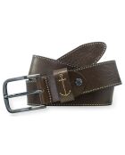 Ceinture en Cuir pleine fleur marron