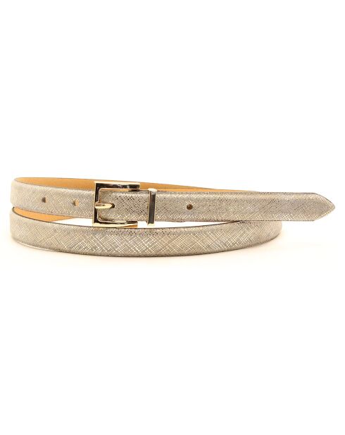 Ceinture en Cuir & Croute de Cuir dorée
