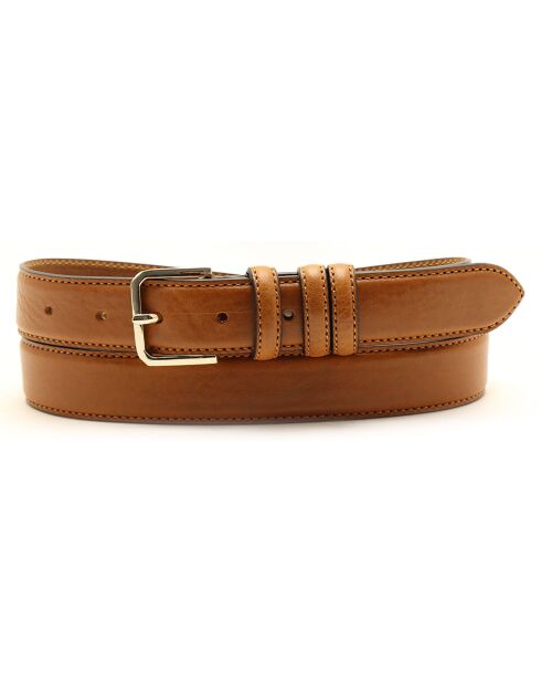 Ceinture en Cuir pleine fleur cognac