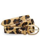 Ceinture en Cuir pleine fleur léopard