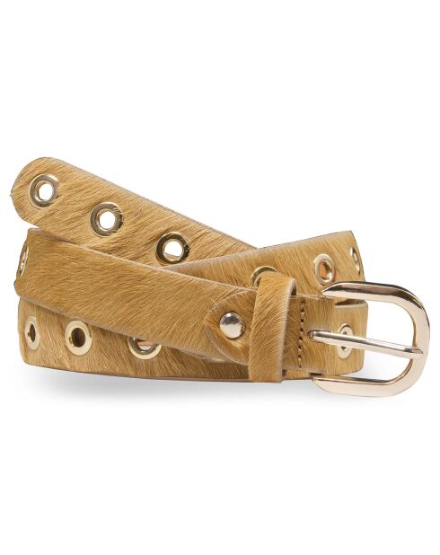 Ceinture en Cuir pleine fleur cognac