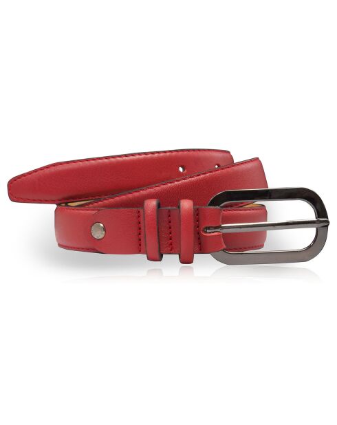 Ceinture en Cuir pleine fleur rouge