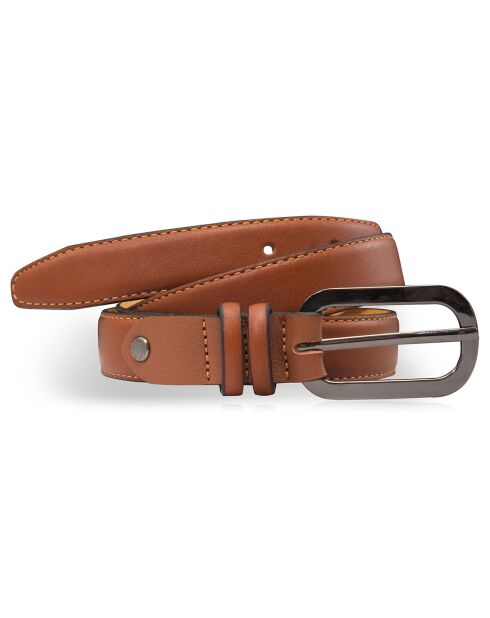 Ceinture en Cuir pleine fleur tabacco