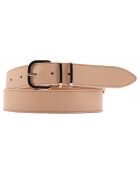 Ceinture en Cuir & Croute de Cuir rose