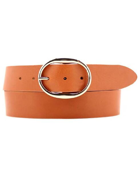 Ceinture en Cuir pleine fleur cognac