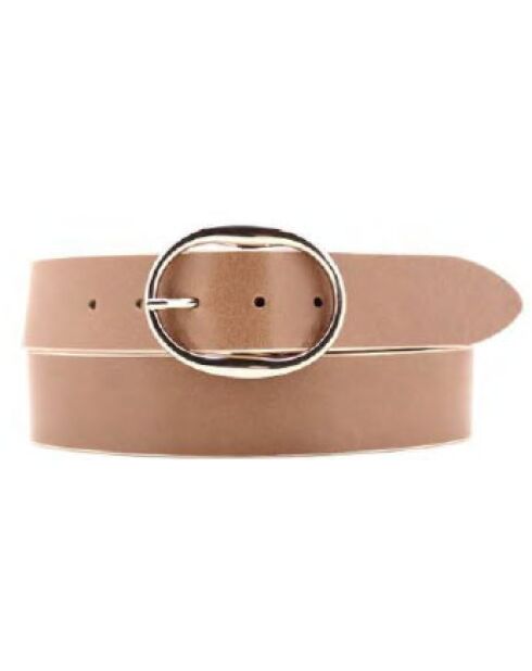 Ceinture en Cuir pleine fleur taupe
