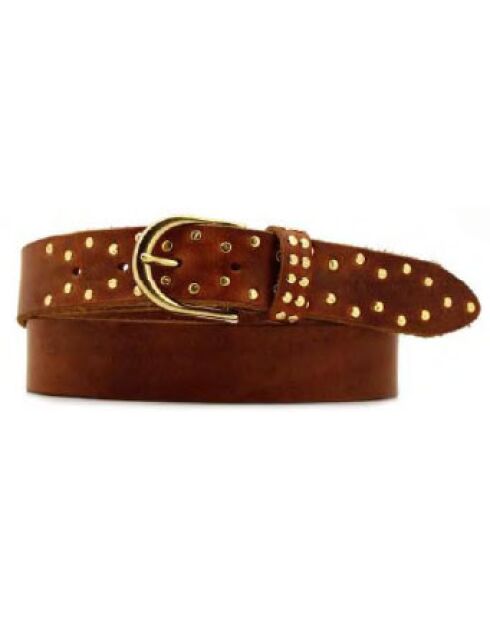 Ceinture en Cuir pleine fleur tabacco