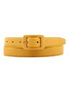 Ceinture en Cuir & Croute de Cuir moutarde