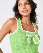 Crop top en maille Irène vert