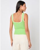 Crop top en maille Irène vert