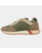 Sneakers en Cuir Dania kaki