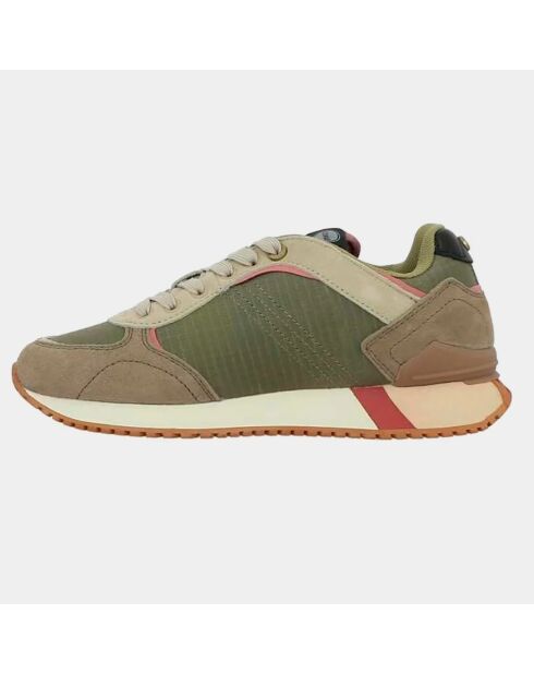 Sneakers en Cuir Dania kaki