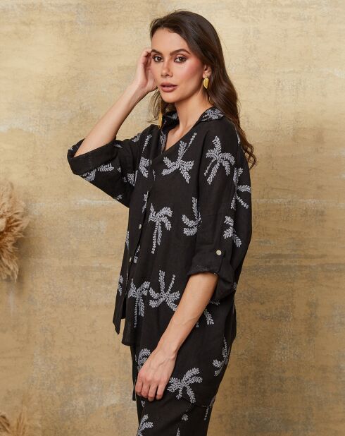 Chemise 100% Lin Robb noire