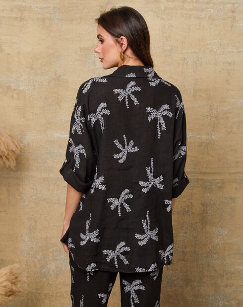 Chemise 100% Lin Robb noire