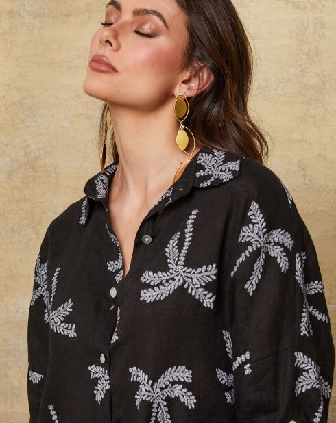 Chemise 100% Lin Robb noire