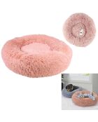 Coussin lit apaisant chat rose - 60x60x6 cm