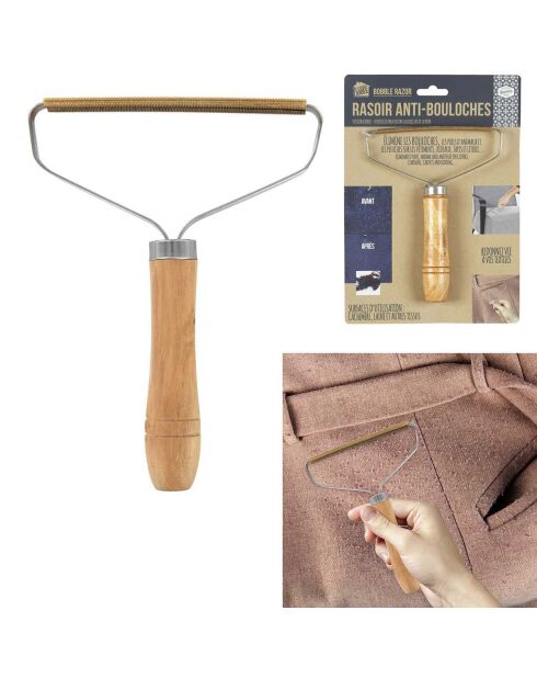 Rasoir anti bouloches marron