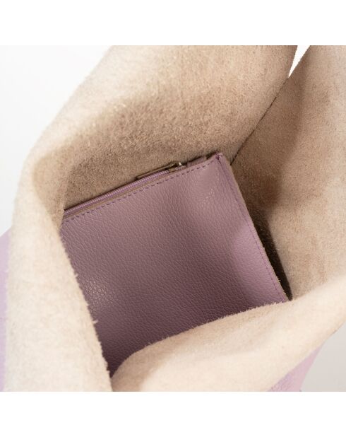 Borsa in pelle Evelyn rosa - 37x3x40 cm