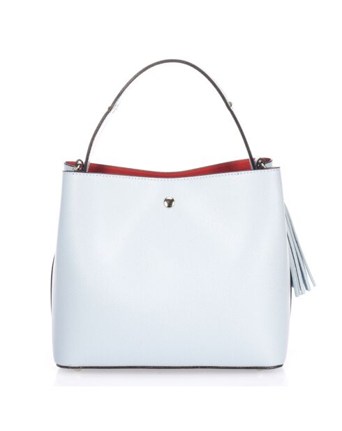 Borsa Vivian in pelle celeste - 27x13x22 cm