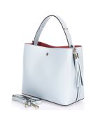 Borsa Vivian in pelle celeste - 27x13x22 cm