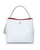 Borsa Vivian in pelle celeste - 27x13x22 cm