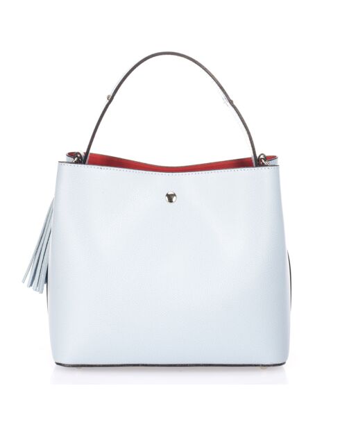 Borsa Vivian in pelle celeste - 27x13x22 cm