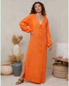 Robe 100% Lin Nomei orange