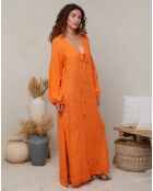 Robe 100% Lin Nomei orange