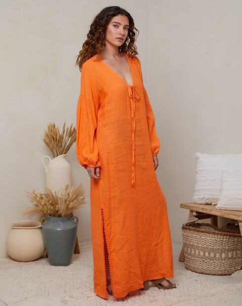 Robe 100% Lin Nomei orange