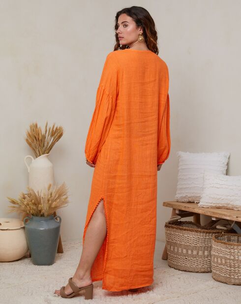 Robe 100% Lin Nomei orange