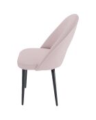 2 Chaises en velours & métal Nina rose pâle - 50x46x84 cm