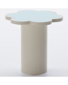 Table d'appoint fleur Flora bleue - D.32-32.5x32 cm