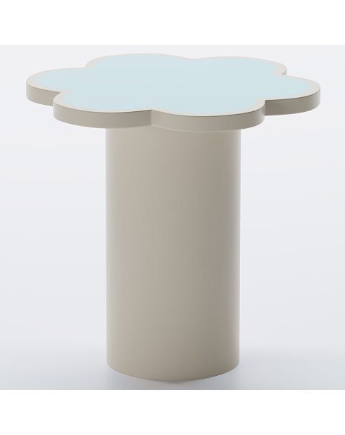 Table d'appoint fleur Flora bleue - D.32-32.5x32 cm