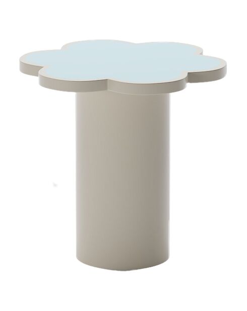 Table d'appoint fleur Flora bleue - D.32-32.5x32 cm