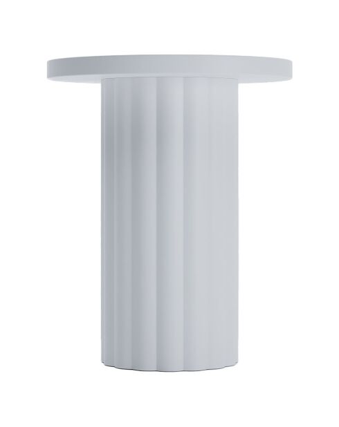 Table d'appoint ronde moderne Mirabelle blanche - 40x39x36 cm