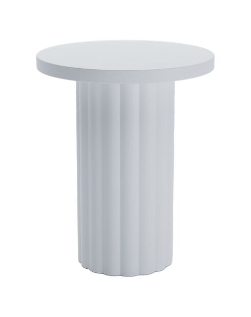 Table d'appoint ronde moderne Mirabelle blanche - 40x39x36 cm