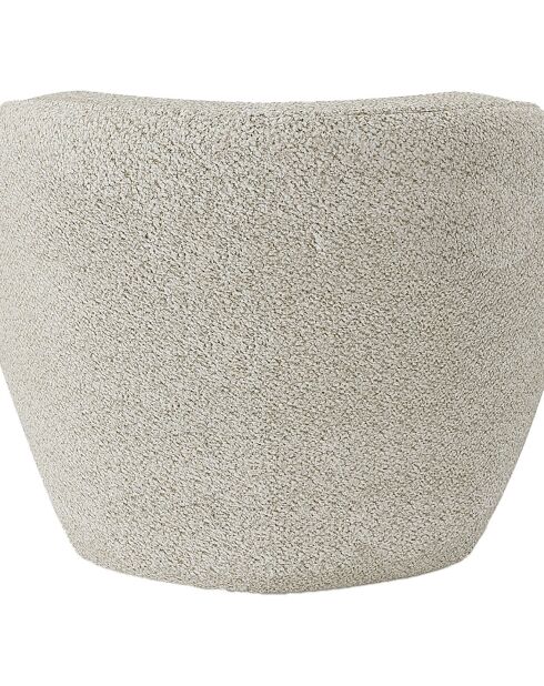 Fauteuil design bouclé Pablo beige - 78x81x74 cm