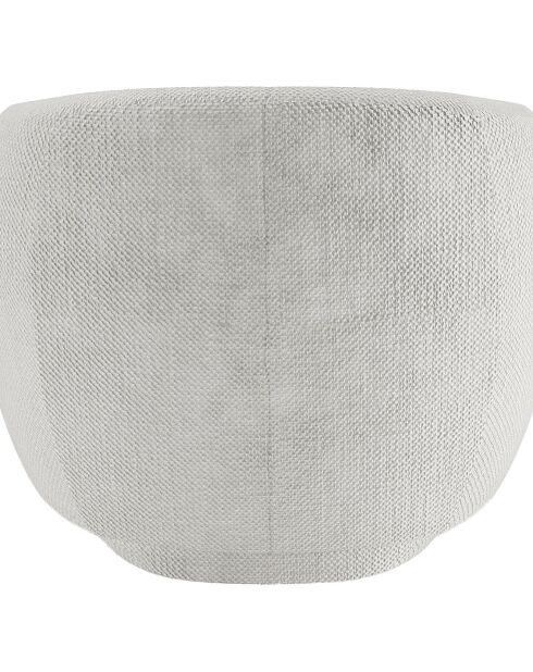 Fauteuil design demi-tonneau tissu chenille Victoria blanc - 93x87x78 cm