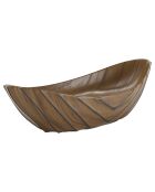 Grande coupe décorative design effet bois Pompéi bois foncé - 44.5x17x12 cm