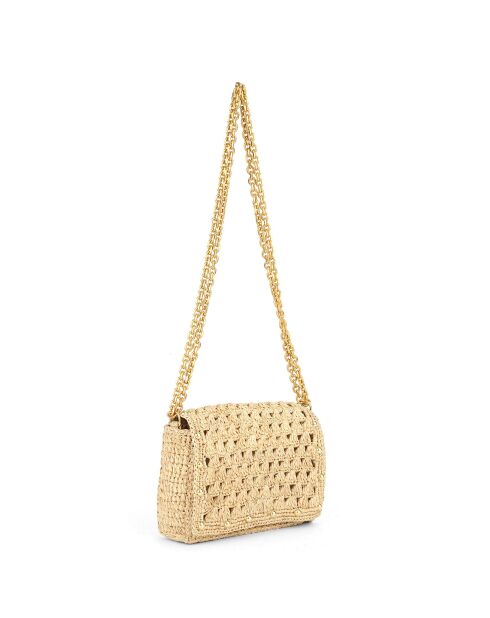 Sac porté épaule en Raphia Nina naturel - 15x11x4 cm