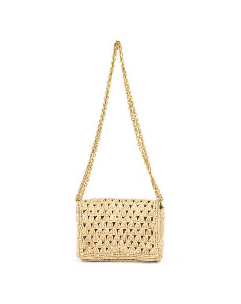 Sac porté épaule en Raphia Nina naturel - 15x11x4 cm