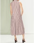 Robe longue Mambo marron/blanc